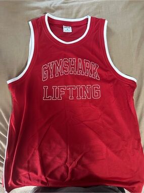 Gymshark Men’s Red mesh Lifting Tank Top